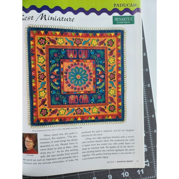 AMERICAN QUILTER MAGAZINE JULY 2010 77 AWARD WINNING QUILTS B47 - Picture 6 of 7